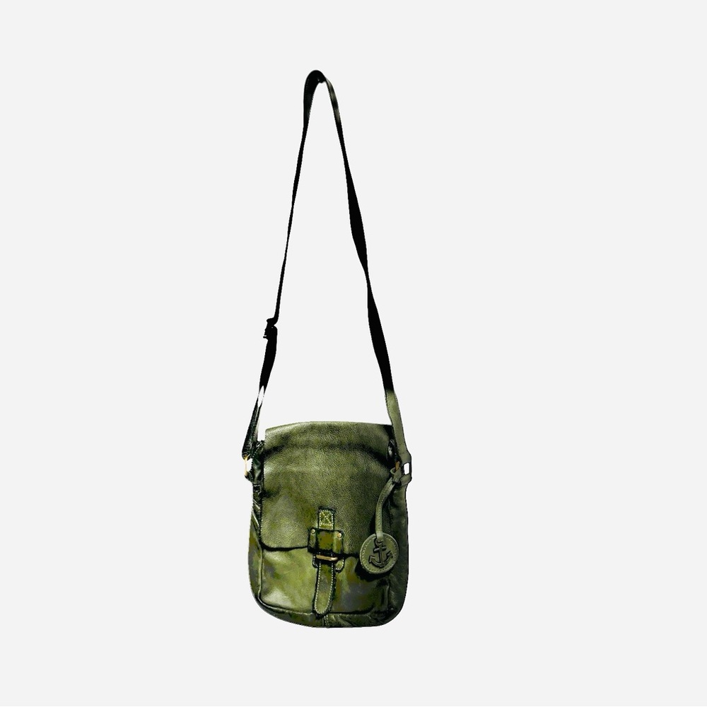 NWOT Harbor 2nd German Design Genuine Leather Long Satchel Crossbody Bag - Picture 3 of 6